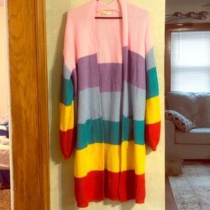 Rainbow Cardigan Size XL